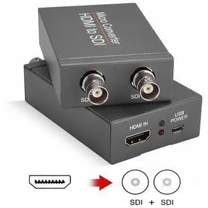 WRIARICH HDMI to SDI Converter, HD 3G Video Micro Converter HDMI to Dual SDI-compatible Adapter Converter with Audio Auto Format Detection with Power Supply for Cameras SDI Monitor HDTV WRIARICH HDMI to SDI Converter, HD 3G Video Micro Converter HDMI to Dual SDI-compatible Adapter Converter with Audio Auto Format Detection with Power Supply for Cameras SDI Monitor HDTV