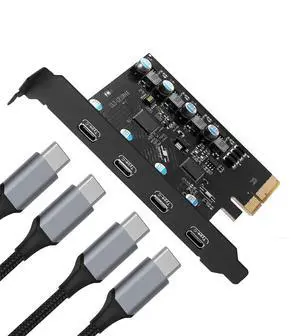WRIARICH 4 Ports Superspeed 10Gbps USB 3.2 PCI Express Expansion Card for Windows 11, 10, 8.x, 7, Vista, XP Desktop PCs, Built in Self-Powered Technology WRIARICH 4 Ports Superspeed 10Gbps USB 3.2 PCI Express Expansion Card for Windows 11, 10, 8.x, 7, Vista, XP Desktop PCs, Built in Self-Powered Technology