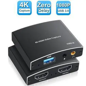4K60 Capture Card USB 3.0/USB-C,LUOM HDMI Video Capture Card to USB with Microphone & HDMI Loop-Out, Capture Card 1080p 60fps for Streaming, Compatible with Nintendo Switch/Game Console/Phone 4K60 Capture Card USB 3.0/USB-C,LUOM HDMI Video Capture Card to USB with Microphone & HDMI Loop-Out, Capture Card 1080p 60fps for Streaming, Compatible with Nintendo Switch/Game Console/Phone