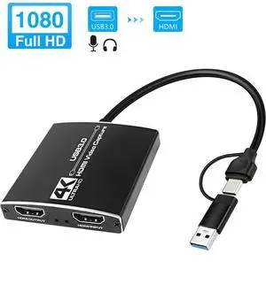 WRIARICH 4K30hz Capture Card for Live Streaming,LUOM 1080P 60FPS Game Capture Card with USB & Microphone HDMI Loop-Out, Capture Card for Recording Works for Nintendo Switch/PS4/OBS/Camera/ PC WRIARICH 4K30hz Capture Card for Live Streaming,LUOM 1080P 60FPS Game Capture Card with USB & Microphone HDMI Loop-Out, Capture Card for Recording Works for Nintendo Switch/PS4/OBS/Camera/ PC