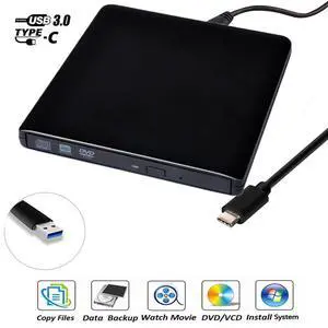 WRIARICH Aluminum External CD Drive, USB 3.0 O Type C Dual Port DVD Burner CD DVD Rewriter Burner Writer Compatible with Windows XP/7/8/10, MacOS, Linux for MacBook, Laptop, Desktop, Black WRIARICH Aluminum External CD Drive, USB 3.0 O Type C Dual Port DVD Burner CD DVD Rewriter Burner Writer Compatible with Windows XP/7/8/10, MacOS, Linux for MacBook, Laptop, Desktop, Black