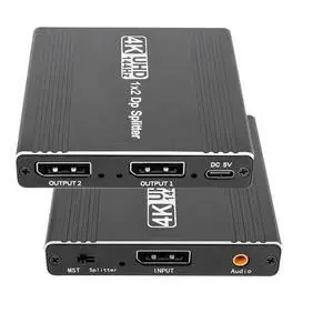 WRIARICH DisplayPort to Dual DisplayPort Adapter (4K@144Hz) Display Port 1 in 2 Out Splitter with Audio Extractor for Dual Monitor Extended Display, MST DP to 2 DP Adapter for PC, Graphics Card WRIARICH DisplayPort to Dual DisplayPort Adapter (4K@144Hz) Display Port 1 in 2 Out Splitter with Audio Extractor for Dual Monitor Extended Display, MST DP to 2 DP Adapter for PC, Graphics Card