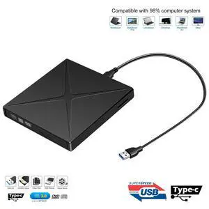 WRIARICH External DVD CD Drive , USB 3.0 Type-C Portable CD/DVD ROM +/-RW Drive/DVD Player Rewriter Burner Support SD cards Reader Compatible with Laptop Desktop PC Windows Apple Mac WRIARICH External DVD CD Drive , USB 3.0 Type-C Portable CD/DVD ROM +/-RW Drive/DVD Player Rewriter Burner Support SD cards Reader Compatible with Laptop Desktop PC Windows Apple Mac