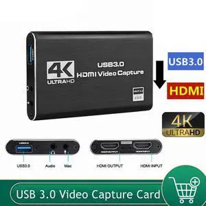 USB3.0 TO HDMI Video Capture Card Dongle 1080P 60fps Video Capture HDMI to USB Video Capture Card Dongle Game Streaming Live Stream Broadcast with MIC input for OBS Game Live Stream Video Recording USB3.0 TO HDMI Video Capture Card Dongle 1080P 60fps Video Capture HDMI to USB Video Capture Card Dongle Game Streaming Live Stream Broadcast with MIC input for OBS Game Live Stream Video Recording