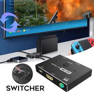 WRIARICH 2 in 1 out HDMI-compatible 2.1 Switch Ultra HD 8K@60Hz 4K@120Hz Switcher Splitter With switch button 2 sources to 1 display For 2 sources to 1 display PS4/PS5 Xiaomi TV Box HDTV Splitter WRIARICH 2 in 1 out HDMI-compatible 2.1 Switch Ultra HD 8K@60Hz 4K@120Hz Switcher Splitter With switch button 2 sources to 1 display For 2 sources to 1 display PS4/PS5 Xiaomi TV Box HDTV Splitter