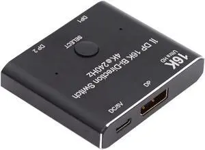 WRIARICH DisplayPort Switch 16K DP Switcher, LUOM DP 2.0 Switch Bi-Directional 1 in 2 Out/2 in 1 Out Support 4K@60Hz, 80 Gbps for 2 Computers 1 Monitor WRIARICH DisplayPort Switch 16K DP Switcher, LUOM DP 2.0 Switch Bi-Directional 1 in 2 Out/2 in 1 Out Support 4K@60Hz, 80 Gbps for 2 Computers 1 Monitor