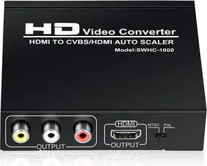 WRIARICH 4K HDMI To RCA and Hdmi Converter, HDMI to HDMI+3RCA CVBS AV Composite Video Audio Adapter/Splitter, with Power Adapter Support 1080P, PAL, NTSC, for HD TV, Older TV,Camera, Monitor, etc WRIARICH 4K HDMI To RCA and Hdmi Converter, HDMI to HDMI+3RCA CVBS AV Composite Video Audio Adapter/Splitter, with Power Adapter Support 1080P, PAL, NTSC, for HD TV, Older TV,Camera, Monitor, etc