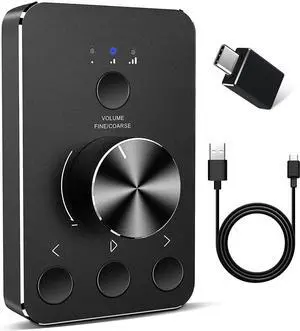 WRIARICH Multimedia Controller Knob with Mic-Mute Function and Safe Volume Range Setting, USB C Port Audio Adjuster Volume Controller Compatible with Win 7/8/10/11 and Mac OS WRIARICH Multimedia Controller Knob with Mic-Mute Function and Safe Volume Range Setting, USB C Port Audio Adjuster Volume Controller Compatible with Win 7/8/10/11 and Mac OS