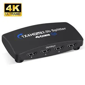 WRIARICH Hdmi Splitter 4K@60Hz,LUOM Hdmi Splitter 1 in 4 Out for 4 Monitors Duplicate/Mirror, Four Hdmi Adapter for 4 Monitors Support HDCP2.2, 10.5Gbps, Full HD 1080P 3D WRIARICH Hdmi Splitter 4K@60Hz,LUOM Hdmi Splitter 1 in 4 Out for 4 Monitors Duplicate/Mirror, Four Hdmi Adapter for 4 Monitors Support HDCP2.2, 10.5Gbps, Full HD 1080P 3D
