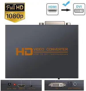 WRIARICH HDMI TO DVI Video Audio Converter Support 2.0CH 5.1CH Opitcal 3.5MM Jack Audio Output 1080P Digital to Analog Converter for PS3/4/Xbox/Roku/DVD Player/Laptop/Sky HD Box/HDTV/STB WRIARICH HDMI TO DVI Video Audio Converter Support 2.0CH 5.1CH Opitcal 3.5MM Jack Audio Output 1080P Digital to Analog Converter for PS3/4/Xbox/Roku/DVD Player/Laptop/Sky HD Box/HDTV/STB