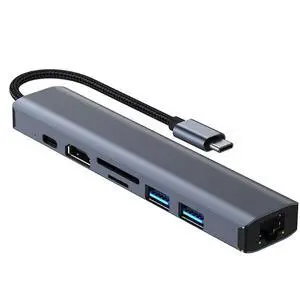 WRIARICH USB-C to Ethernet Hub Adapter, Portable 7 in 1 Multiport Hub with 4K HDMI, 2*USB3.0, , SD/TF Card Readers, 100W PD, Gigabit Ethernet for MacBook Pro/Air 2022/2021, iMac, iPad WRIARICH USB-C to Ethernet Hub Adapter, Portable 7 in 1 Multiport Hub with 4K HDMI, 2*USB3.0, , SD/TF Card Readers, 100W PD, Gigabit Ethernet for MacBook Pro/Air 2022/2021, iMac, iPad