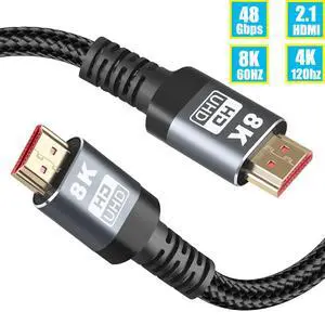 HDMI Cable 8K 16.4FT, 48Gbps Ultra High Speed HDMI Cord,Compatible with Apple TV,Roku,Samsung QLED,Sony LG,Nintendo Switch,Playstation,PS5,PS4,Xbox One Series X,HDMI 8k Ultra HD Cable (16.4FT) HDMI Cable 8K 16.4FT, 48Gbps Ultra High Speed HDMI Cord,Compatible with Apple TV,Roku,Samsung QLED,Sony LG,Nintendo Switch,Playstation,PS5,PS4,Xbox One Series X,HDMI 8k Ultra HD Cable (16.4FT)