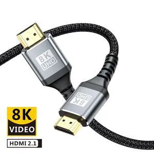 WRIARICH 8K HDMI 2.1 Cable 16.4ft, LUOM Certified 48Gbps Ultra High Speed HDMI Cable 8K60Hz, 4K120Hz 4:4:4 eARC DTS:X HDR10+ HDCP 2.2&2.3 3D Dolby Atmos Compatible with Mac Gaming PC Soundbar PS5 WRIARICH 8K HDMI 2.1 Cable 16.4ft, LUOM Certified 48Gbps Ultra High Speed HDMI Cable 8K60Hz, 4K120Hz 4:4:4 eARC DTS:X HDR10+ HDCP 2.2&2.3 3D Dolby Atmos Compatible with Mac Gaming PC Soundbar PS5