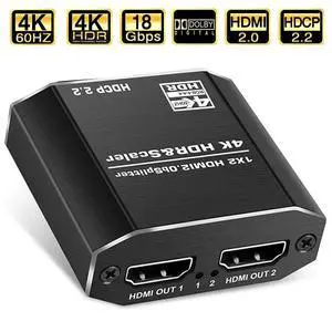 WRIARICH HDMI Switch 4K HDMI Splitter-HDMI Switcher Splitter 1 Input 2 Output, Support HDCP2.2, HDMI2.0b, EDID, 3D, RGB 4:4:4 for Xbox PS4 Roku HDTV Fire Stick Blu Ray(with 4 kinds of EDID mode) WRIARICH HDMI Switch 4K HDMI Splitter-HDMI Switcher Splitter 1 Input 2 Output, Support HDCP2.2, HDMI2.0b, EDID, 3D, RGB 4:4:4 for Xbox PS4 Roku HDTV Fire Stick Blu Ray(with 4 kinds of EDID mode)