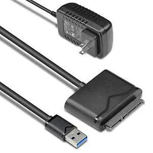 WRIARICH USB 3.0 to SATA Converter for Universal 2.5"/3.5" SATA HDD/SDD Hard Drive Disk, Hard Drive Adapter with 12V/2A Power Adapter & USB 3.0 Cable (UT-3112) WRIARICH USB 3.0 to SATA Converter for Universal 2.5"/3.5" SATA HDD/SDD Hard Drive Disk, Hard Drive Adapter with 12V/2A Power Adapter & USB 3.0 Cable (UT-3112)