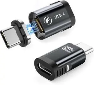 WRIARICH Straight USB C Magnetic Adapter, (2 Pack) Magnetic USB C Adapter, 24Pins USB4 40Gbps Data Transfer 8K 60Hz Video PD 240w Charge Compatible with MacBook Pro/Air USB-C Laptop WRIARICH Straight USB C Magnetic Adapter, (2 Pack) Magnetic USB C Adapter, 24Pins USB4 40Gbps Data Transfer 8K 60Hz Video PD 240w Charge Compatible with MacBook Pro/Air USB-C Laptop