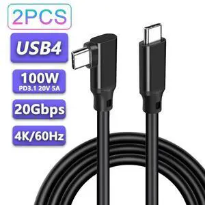 WRIARICH 20Gbps USB 3.2 Gen 2X2 USB C to USB C 90 Degree Cable (10ft , 2 Pack) , (100W/5A) Fast Charge, 4K 60Hz HDR Monitor Video for Samsung, iPad Mini, MacBook Pro 2020 , Switch, SSD,Hard Drives WRIARICH 20Gbps USB 3.2 Gen 2X2 USB C to USB C 90 Degree Cable (10ft , 2 Pack) , (100W/5A) Fast Charge, 4K 60Hz HDR Monitor Video for Samsung, iPad Mini, MacBook Pro 2020 , Switch, SSD,Hard Drives