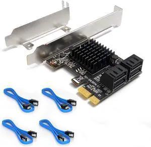 WRIARICH PCIE 3.0 to 4-Ports 6Gbps SATA III Expansion Card for Desktop PCs, PCIE 3.0 SATA III Host Controller, Plug and Play on Windows OS, MAC OS, Linux System WRIARICH PCIE 3.0 to 4-Ports 6Gbps SATA III Expansion Card for Desktop PCs, PCIE 3.0 SATA III Host Controller, Plug and Play on Windows OS, MAC OS, Linux System
