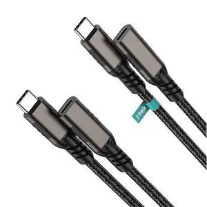 WRIARICH USB Type C Extension Cable 10FT 2Pack,USBC 3.1 Gen2 10Gbps 100w Female to Male Extended Adapter,Thunderbolt 3 Extender Cord Compatible for Laptop Tablet Mobile Phone Nintendo Switch WRIARICH USB Type C Extension Cable 10FT 2Pack,USBC 3.1 Gen2 10Gbps 100w Female to Male Extended Adapter,Thunderbolt 3 Extender Cord Compatible for Laptop Tablet Mobile Phone Nintendo Switch