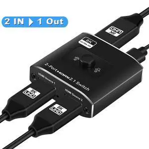 WRIARICH HDMI 2.1 Switch 8K 60Hz,LUOM HDMI Switcher 2 in 1 Out, 2 Port 4K 120Hz 8K HDMI Switcher Support 8K 48Gbps for Xbox Series X PS4 Pro PS5 Roku UHD TV Monitor Projector (OZ8Q2) WRIARICH HDMI 2.1 Switch 8K 60Hz,LUOM HDMI Switcher 2 in 1 Out, 2 Port 4K 120Hz 8K HDMI Switcher Support 8K 48Gbps for Xbox Series X PS4 Pro PS5 Roku UHD TV Monitor Projector (OZ8Q2)