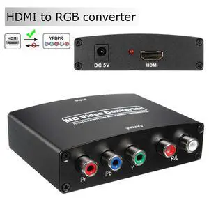 WRIARICH 1080p HDMI to YPbPr Component Stereo Audio Video Converter Compatible hdmi 1.3, Composite PS3, Roku, Xbox, Fire Stick, DVD Players to HDTV and Projector (Black) WRIARICH 1080p HDMI to YPbPr Component Stereo Audio Video Converter Compatible hdmi 1.3, Composite PS3, Roku, Xbox, Fire Stick, DVD Players to HDTV and Projector (Black)