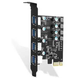 WRIARICH PCI-E to USB Expansion Card, USB 3.0 5Gpbs(4 x USB A) - USB PCI Express Card, PCIE Motherboard Card for PC Desktop, Support Windows Mac OS Linux WRIARICH PCI-E to USB Expansion Card, USB 3.0 5Gpbs(4 x USB A) - USB PCI Express Card, PCIE Motherboard Card for PC Desktop, Support Windows Mac OS Linux