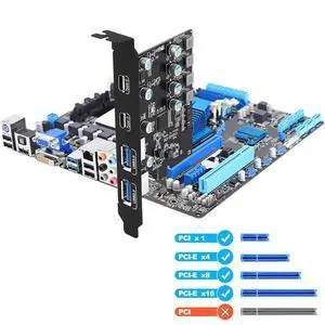 WRIARICH PCI-E to USB 3.2 Gen 1, 4-Port(2X USB-C - 2X USB-A) Expansion Card,PCI Express USB Add in Card, Internal USB3.0 Hub Converter for Desktop PC Host Card WRIARICH PCI-E to USB 3.2 Gen 1, 4-Port(2X USB-C - 2X USB-A) Expansion Card,PCI Express USB Add in Card, Internal USB3.0 Hub Converter for Desktop PC Host Card