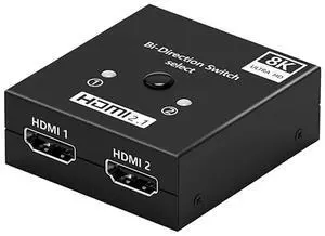 HDMI Switch Splitter 8K@60Hz, Bi-Directional HDMI 2.1 Splitter Switcher 1 in 2 Out/2 in 1 Out HDMI Switch 2 Port Display Selector (2 x 1/1 x 2) 4K/120Hz,8K/60Hz for Firestick, Xbox PS4 HDTV etc HDMI Switch Splitter 8K@60Hz, Bi-Directional HDMI 2.1 Splitter Switcher 1 in 2 Out/2 in 1 Out HDMI Switch 2 Port Display Selector (2 x 1/1 x 2) 4K/120Hz,8K/60Hz for Firestick, Xbox PS4 HDTV etc
