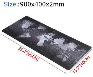 WRIARICH World Map Large Extended Gaming Mouse Pad Mat with Stitched Edges, Waterproof, Thick 2mm, Wide & Long Mousepad 35.5x15.8x0.08" WRIARICH World Map Large Extended Gaming Mouse Pad Mat with Stitched Edges, Waterproof, Thick 2mm, Wide & Long Mousepad 35.5x15.8x0.08"