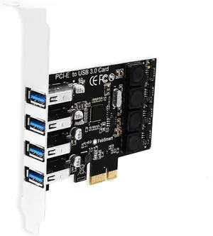 WRIARICH PCI-E USB Card, PCI-E to USB 3.0 4-Port (USB 3.0) Expansion Card, PCI Express Expansion Card for Desktop PC Support Windows 10/8/7/XP and MAC OS 10.8.2 Above WRIARICH PCI-E USB Card, PCI-E to USB 3.0 4-Port (USB 3.0) Expansion Card, PCI Express Expansion Card for Desktop PC Support Windows 10/8/7/XP and MAC OS 10.8.2 Above