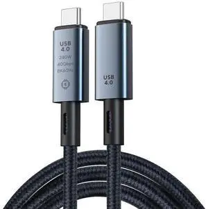 WRIARICH 4FT USB4 Cable / Thunderbolt 4 Cable Supports 40Gbps Data Transfer/ 240W Charging/ 8K @60Hz, USB C to USB C Cable Compatible with MacBook Pro, Hub, USB-C Docking Station, and More WRIARICH 4FT USB4 Cable / Thunderbolt 4 Cable Supports 40Gbps Data Transfer/ 240W Charging/ 8K @60Hz, USB C to USB C Cable Compatible with MacBook Pro, Hub, USB-C Docking Station, and More