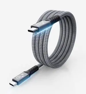 Thunderbolt 4 Cable 5 ft, Supports 8K Display/40Gbps Data Transfer/240W Charging USB C to USB C Cable, for iPhone 15Pro/15ProMax, MacBooks, iPad Pro, Hub, Docking (Intel Thunderbolt Certified) Thunderbolt 4 Cable 5 ft, Supports 8K Display/40Gbps Data Transfer/240W Charging USB C to USB C Cable, for iPhone 15Pro/15ProMax, MacBooks, iPad Pro, Hub, Docking (Intel Thunderbolt Certified)