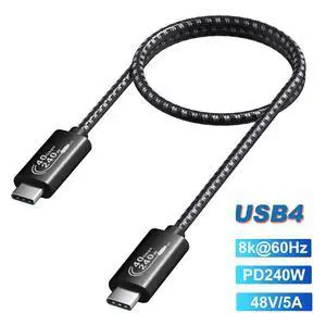 WRIARICH USB4.0 Cable(USB C to USB C), 240W Fast Charging, 40Gbps Data Transfer, 8K Video Output Compatible with SSD/Mobile Phone/Samsung Ultra/Laptop/Tablet/Switch, etc. 5FT Black WRIARICH USB4.0 Cable(USB C to USB C), 240W Fast Charging, 40Gbps Data Transfer, 8K Video Output Compatible with SSD/Mobile Phone/Samsung Ultra/Laptop/Tablet/Switch, etc. 5FT Black