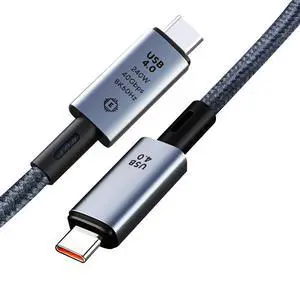 WRIARICH USB4 8K Cable M/M USB-C Compatible with TB 4 8K/5K 60Hz Video 40Gbps Data Transmissions Rate 48V 5A 240W Power Delivery Compatible with Laptop,Docking,Monitor and More - 4FT WRIARICH USB4 8K Cable M/M USB-C Compatible with TB 4 8K/5K 60Hz Video 40Gbps Data Transmissions Rate 48V 5A 240W Power Delivery Compatible with Laptop,Docking,Monitor and More - 4FT