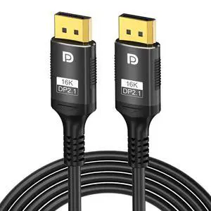 WRIARICH DP2.1 Cable, Support 16K@30Hz,8K@120Hz, 4K@240Hz (DisplayPort 2.1 Cable) with FreeSync, G-SYNC and HDR for Gaming Monitor, PC, RTX 3080/3090, RX 6800/6900 and More-10ft WRIARICH DP2.1 Cable, Support 16K@30Hz,8K@120Hz, 4K@240Hz (DisplayPort 2.1 Cable) with FreeSync, G-SYNC and HDR for Gaming Monitor, PC, RTX 3080/3090, RX 6800/6900 and More-10ft
