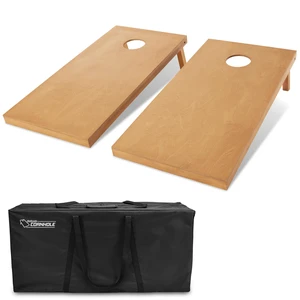 GoSports Regulation Size Wooden Cornhole Set with Light Brown Finish - Includes Carrying Case GoSports Regulation Size Wooden Cornhole Set with Light Brown Finish - Includes Carrying Case