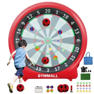 GYMMALL Giant Dart Board Inflatable with Pump, Outdoor and Indoor Soccer Sport Kick Dartboard for Kids and Adults, Waterproof Darts Board Yard Game with 20 Golf Balls, 4 Sticky Balls, 2 Soccers GYMMALL Giant Dart Board Inflatable with Pump, Outdoor and Indoor Soccer Sport Kick Dartboard for Kids and Adults, Waterproof Darts Board Yard Game with 20 Golf Balls, 4 Sticky Balls, 2 Soccers