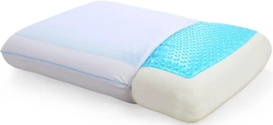 Cooling Pillow for Sleeping, Standard Size Cooling Memory Foam Pillow for Hot Sleepers, Reversible Ergonomic Design, Pressure Relief, Spine Alignment, Side, Back Contouring Support Cooling Pillow for Sleeping, Standard Size Cooling Memory Foam Pillow for Hot Sleepers, Reversible Ergonomic Design, Pressure Relief, Spine Alignment, Side, Back Contouring Support