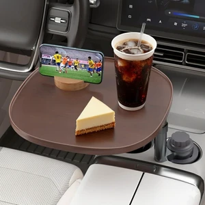 Car Tray Table & Car Laptop Desk with 360° Rotation & Phone Holder - Wooden Cup Holder Table, Car Laptop Mount & Food Tray Compatible with Tesla Model Y/3/S and Most Vehicles Walnut Car Tray Table & Car Laptop Desk with 360° Rotation & Phone Holder - Wooden Cup Holder Table, Car Laptop Mount & Food Tray Compatible with Tesla Model Y/3/S and Most Vehicles Walnut