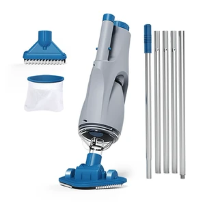 Cordless Handheld Pool Vacuum for Above Ground Pool, with 6ft Pole and 2 Vac Brush Heads, Ideal for Spot Cleaning Small Inground Pool Spa up to 20ft, Rechargeable, 60min, Sand and Light Debris Cordless Handheld Pool Vacuum for Above Ground Pool, with 6ft Pole and 2 Vac Brush Heads, Ideal for Spot Cleaning Small Inground Pool Spa up to 20ft, Rechargeable, 60min, Sand and Light Debris