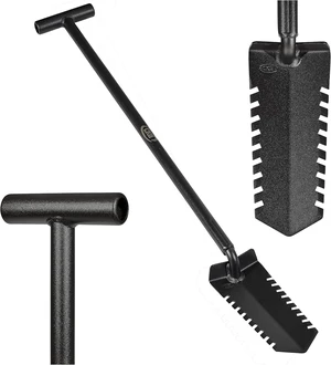 Metal Detecting Shovel Digging Tool with Double Serrated Blade Heavy Duty Digger Garden Root Cutter T-Handle Spade Professional Metal Detector Accessories Metal Detecting Shovel Digging Tool with Double Serrated Blade Heavy Duty Digger Garden Root Cutter T-Handle Spade Professional Metal Detector Accessories