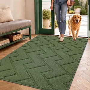 Front Door Mat Outside Entrance,36"x59" Absorbent Muddy Dirt Resist Welcome Door Mats Outdoor Indoor,Stain and Fade Resistant,Non Slip Backing Entry Mat Doormat for Entryway(Green) Front Door Mat Outside Entrance,36"x59" Absorbent Muddy Dirt Resist Welcome Door Mats Outdoor Indoor,Stain and Fade Resistant,Non Slip Backing Entry Mat Doormat for Entryway(Green)