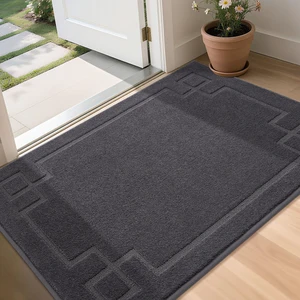Door Mat 36" x 60", Non-Slip Door Mats Indoor Washable, Dark Grey | Entryway Rugs Washable Low-Profile Absorbent & Dirt Trapper Floor Mats, Dog Door Mat for Front Back Door, Wet Shoes & Paws Door Mat 36" x 60", Non-Slip Door Mats Indoor Washable, Dark Grey | Entryway Rugs Washable Low-Profile Absorbent & Dirt Trapper Floor Mats, Dog Door Mat for Front Back Door, Wet Shoes & Paws