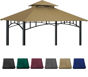 Gazebo Replacement Cover 10x10 FT Canopy Top | Gazebo Replacement Canopy Compatible with Madaga Target Gazebo Frame Model L-GZ136PST, L-GZ136PST-2/7/9,(Grey) Gazebo Replacement Cover 10x10 FT Canopy Top | Gazebo Replacement Canopy Compatible with Madaga Target Gazebo Frame Model L-GZ136PST, L-GZ136PST-2/7/9,(Grey)