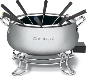 Electric Fondue Set, Nonstick Interior, 3-Quart Pot & 8 Forks | Electric fondue pot with 8 forks, heat control & dishwasher-safe interior for chocolate, cheese, broth & oil, CFO-3SSP1 Electric Fondue Set, Nonstick Interior, 3-Quart Pot & 8 Forks | Electric fondue pot with 8 forks, heat control & dishwasher-safe interior for chocolate, cheese, broth & oil, CFO-3SSP1