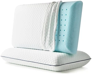 Cooling Gel Memory Foam Pillows for Sleeping Queen Size, Set of 2, Ventilated Cooling Pillows for Side & Back Sleepers, Neck & Shoulder Support, Medium Firm, Washable Cover Cooling Gel Memory Foam Pillows for Sleeping Queen Size, Set of 2, Ventilated Cooling Pillows for Side & Back Sleepers, Neck & Shoulder Support, Medium Firm, Washable Cover
