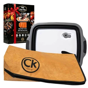 New Extra LARGE Collapsible BBQ Prep Tub with LOCKING LID & Meat Resting Bag - BPA Free Foldable Cutting Board with Lid, Leak Free, Strong Drain Hole for Meal Prep, Marinating & Grilling (Black, 16L) New Extra LARGE Collapsible BBQ Prep Tub with LOCKING LID & Meat Resting Bag - BPA Free Foldable Cutting Board with Lid, Leak Free, Strong Drain Hole for Meal Prep, Marinating & Grilling (Black, 16L)
