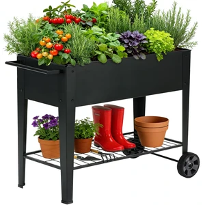 31.5" Tall Elevated Mobile Raised Garden Bed with Wheels and Shelf | Extra 15.7" W, 400 lbs. Rust-Resistant Steel Planter Cart for Vegetables, Herbs & Flowers. Patio/Balcony 31.5" Tall Elevated Mobile Raised Garden Bed with Wheels and Shelf | Extra 15.7" W, 400 lbs. Rust-Resistant Steel Planter Cart for Vegetables, Herbs & Flowers. Patio/Balcony