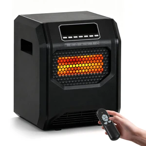 1500W Infrared Space Heater for Indoor Use | Electric Heater with 6 Quartz Element, Tip-Over & Overheat Protection, 12H Timer, Remote, Thermostat Control, Large Rooms 1500W Infrared Space Heater for Indoor Use | Electric Heater with 6 Quartz Element, Tip-Over & Overheat Protection, 12H Timer, Remote, Thermostat Control, Large Rooms
