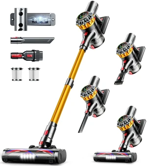 Cordless Vacuum Cleaner, 600W 50KPA 65Mins Vacuum Cleaners for Home, Stick Vacuum with Self-Standing,Touch Screen, Anti-Tangle Brush, 8-in-1 Lightweight Wireless Vacuum for Pet Hair Carpet Hard Floors Cordless Vacuum Cleaner, 600W 50KPA 65Mins Vacuum Cleaners for Home, Stick Vacuum with Self-Standing,Touch Screen, Anti-Tangle Brush, 8-in-1 Lightweight Wireless Vacuum for Pet Hair Carpet Hard Floors